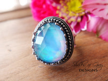 Load image into Gallery viewer, RESERVED: Rose Cut Quartz and Aurora Opal Doublet Ring (Choose Your Size)