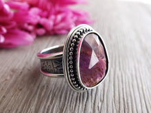 Load image into Gallery viewer, Rose Cut Super 7 Quartz (Cacoxenite in Amethyst) Ring or Pendant (Choose Your Size)