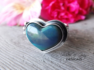 Aurora Opal Heart Ring (Choose Your Size)