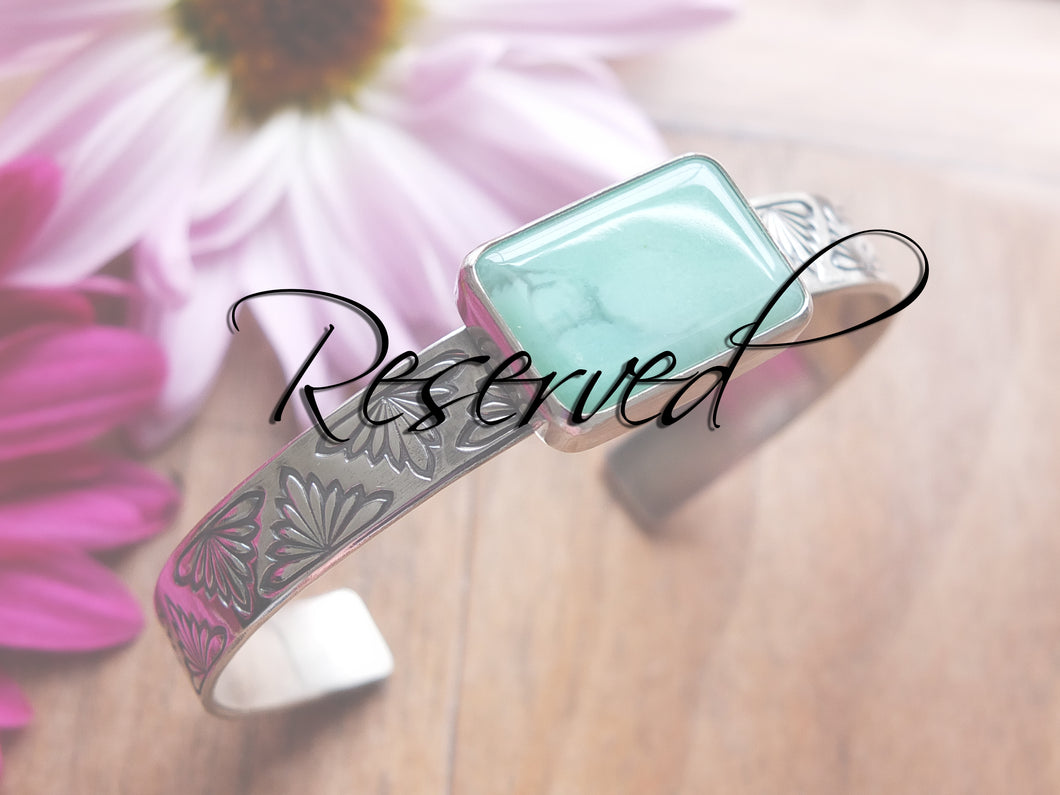 RESERVED: Chysoprase Cuff Bracelet