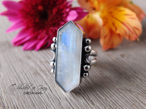 Rainbow Moonstone Ring or Pendant (Choose Your Size)