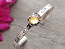 Load image into Gallery viewer, RESERVED: Rose Cut Citrine Stacker Cuff Bracelet