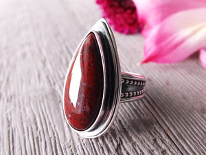 Red Moss Agate Ring (Choose Your Size)