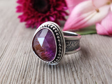 Load image into Gallery viewer, Rose Cut Super 7 Quartz (Cacoxenite in Amethyst) Ring or Pendant (Choose Your Size)