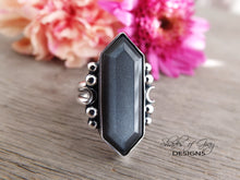 Load image into Gallery viewer, Gray Lattice Moonstone Ring or Pendant (Choose Your Size)