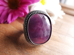 Pink and Purple Rose Cut Sapphire Ring or Pendant (Choose Your Size)