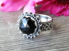 Load image into Gallery viewer, Rose Cut Black Onyx Ring (Choose Your Size)