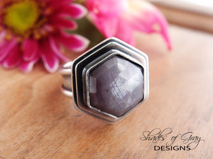 Rose Cut Gray Sapphire Ring or Pendant (Choose Your Size)