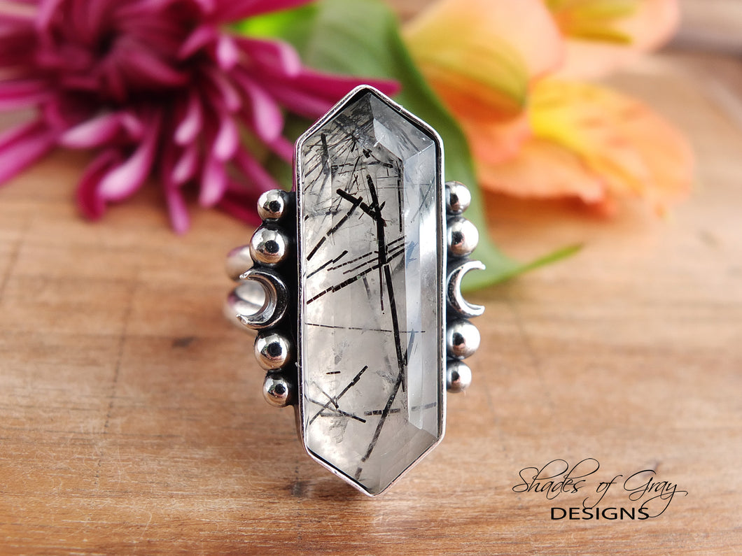 Tourmalated Quartz Ring or Pendant (Choose Your Size)