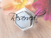 Load image into Gallery viewer, RESERVED: Hexagonal Rainbow Moonstone Ring or Pendant (Choose Your Size)