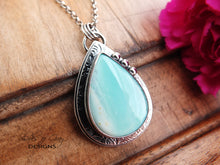 Load image into Gallery viewer, Indonesian Blue Opalized Petrified Wood Pendant