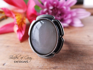 Gray Moonstone Ring or Pendant (Choose Your Size)