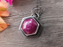 Load image into Gallery viewer, Hexagonal Ruby Pendant