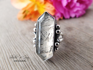 Tourmalated Quartz Ring or Pendant (Choose Your Size)