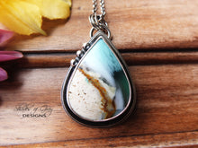 Load image into Gallery viewer, Indonesian Blue Opalized Wood Pendant