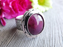 Load image into Gallery viewer, RESERVED: Rose Cut Sapphire Ring or Pendant (Choose Your Size)