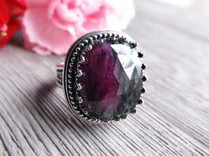 Rose Cut Ruby Zoisite Ring or Pendant (Choose Your Size)