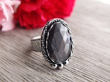 Load image into Gallery viewer, Rose Cut Gray Sapphire Ring or Pendant (Choose Your Size)