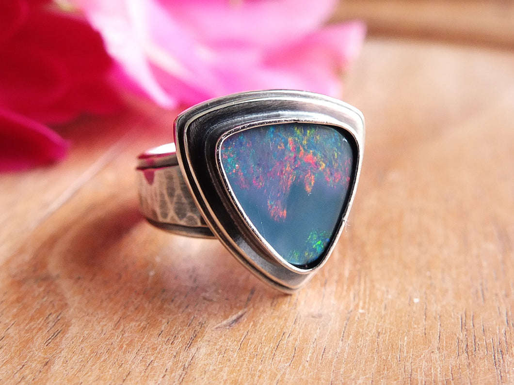 Boulder Opal Doublet Ring or Pendant (Choose Your Size)