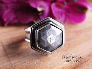 Rose Cut Gray Sapphire Ring or Pendant (Choose Your Size)