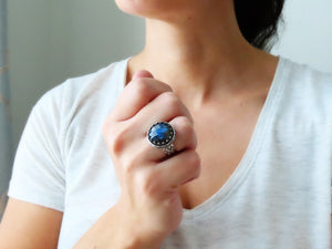 RESERVED: Blue Labradorite Ring or Pendant (Choose Your Size)