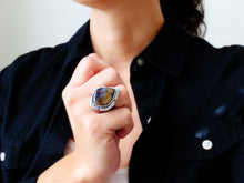 Load image into Gallery viewer, Amethyst Sage Agate Ring or Pendant (Choose Your Size)