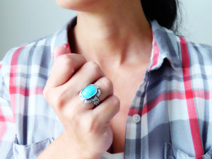 Rose Cut Amazonite Ring or Pendant (Choose Your Size)