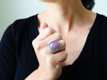 Load image into Gallery viewer, Pink and Purple Rose Cut Sapphire Ring or Pendant (Choose Your Size)