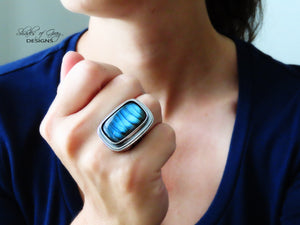 Blue Labradorite Ring or Pendant (Choose Your Size)