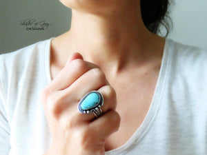 Sierra Nevada Turquoise Ring or Pendant (Choose Your Size)