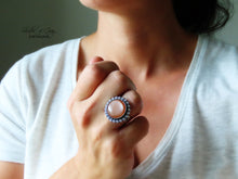 Load image into Gallery viewer, Peach Moonstone Ring or Pendant (Choose Your Size)