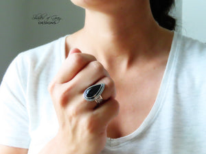 Dark Blue Tourmaline Ring or Pendant (Choose Your Size)