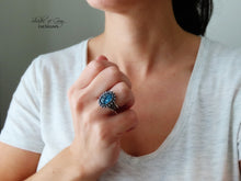 Load image into Gallery viewer, Rose Cut Teal Kyanite Ring or Pendant (Choose Your Size)