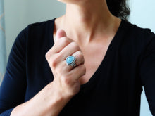 Load image into Gallery viewer, Rose Cut Aquamarine Ring or Pendant (Choose Your Size)