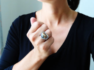 Maligano Jasper Heart Ring or Pendant (Choose Your Size)