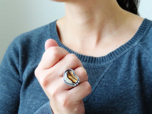 Montana Agate Heart Ring or Pendant (Choose Your Size)