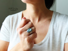 Load image into Gallery viewer, Light Blue Rose Cut Kyanite Ring or Pendant (Choose Your Size)