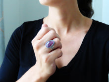 Load image into Gallery viewer, Purple Rose Cut Star Sapphire Ring or Pendant (Choose Your Size)