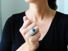 Load image into Gallery viewer, Rose Cut Bi-color Sapphire Ring or Pendant (Choose Your Size)