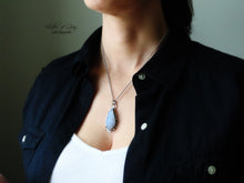 Load image into Gallery viewer, Druzy Blue Lace Agate Pendant