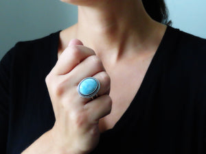 Larimar Ring or Pendant (Choose Your Size)
