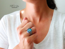 Load image into Gallery viewer, Aurora Opal and Quartz Doublet Ring or Pendant (Choose Your Size)