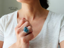 Load image into Gallery viewer, Aurora Opal Heart Ring (Choose Your Size)