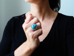 Hubei Turquoise Ring or Pendant (Choose Your Size)