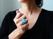 Load image into Gallery viewer, Kingman Turquoise Heart Ring or Pendant (Choose Your Size)