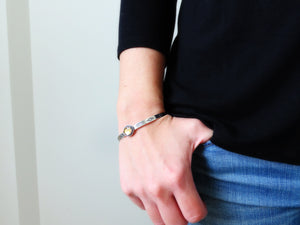 RESERVED: Rose Cut Citrine Stacker Cuff Bracelet