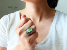 Load image into Gallery viewer, Prehnite Ring or Pendant (Choose Your Size)