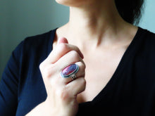 Load image into Gallery viewer, Purple and Pink Rose Cut Sapphire Ring or Pendant (Choose Your Size)