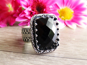 RESERVED: Rose Cut Black Onyx Ring or Pendant (Choose Your Size)