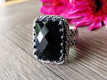 Load image into Gallery viewer, RESERVED: Rose Cut Black Onyx Ring or Pendant (Choose Your Size)